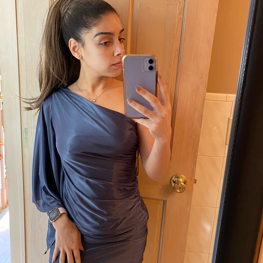 Metallic grey dress